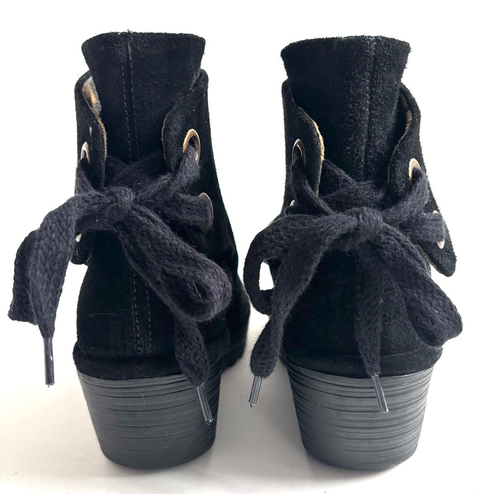 Fly London Yama Suede Wedge Ankle Boots Black Size EU 39 US 8-8.5 - Picture 6 of 16